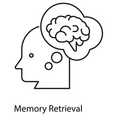 Memory Retrieval. Vector Icon Design