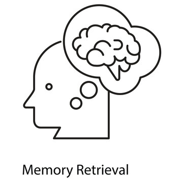 Memory Retrieval. Vector Icon Design