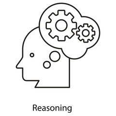 Reasoning. Vector Icon Design