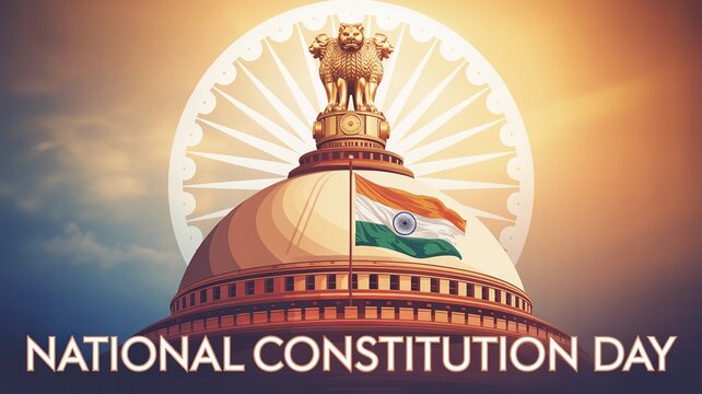Celebrating India’s National Constitution Day with patriotic spirit and unity.