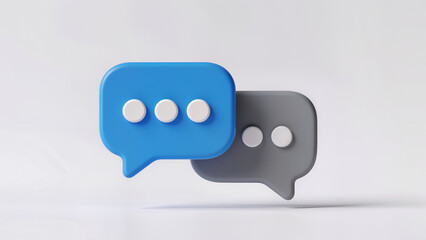 Colorful chat bubbles representing communication and conversation in modern digital messaging Generative AI