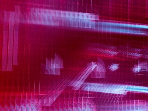 Abstract light trails creating digital futuristic pattern