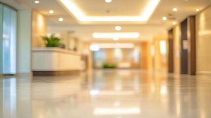 Obraz premium Welcome patients in this bright, modern clinic lobby with clean lines and calming atmosphere - perfect for healthcare branding and design projects