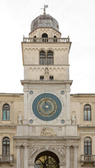 The Torre dell'Orologio in Padova, Italy, features an astronomical clock by Jacopo Dondi from the 14th century, located in Piazza dei Signori.