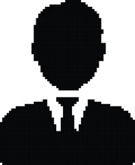 Hand made Pixelated user icon simple flat vector glyph perfect for app design and user interface elements By illustrator