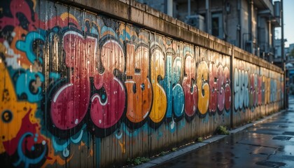 Graffiti and Rain Contrast