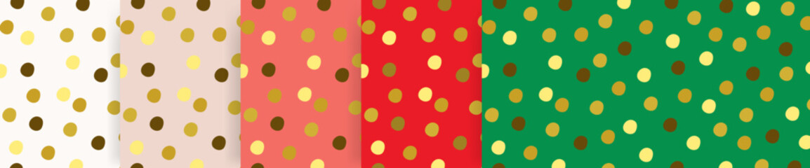 Set of colorful holiday glitter background.  Christmas pattern. 