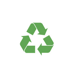 Fototapeta premium Bright Green Recycling Symbol with Three Arrows Forming a Continuous Loop.