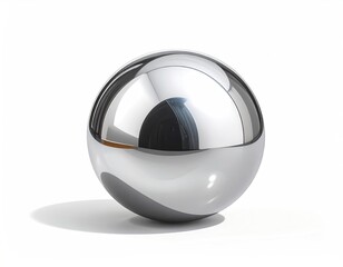 Gleaming metallic sphere reflecting surroundings