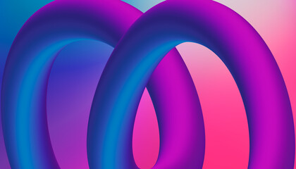 Vibrant 3D Gradient Rings Abstract Background