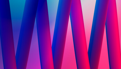 Vibrant Abstract Gradient Background With Neon Tubes  Colorful 3D Design