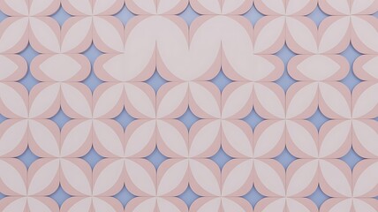 Soft pastel geometric pattern with repeating diamond shapes