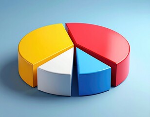Colorful pie chart with four slices