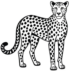 cheetah vector icon