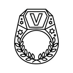 Obraz premium Victory ring with laurel wreath isolated on