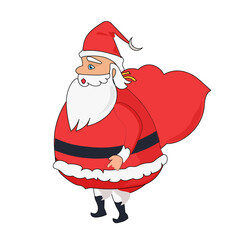 Santa claus vector, illustration png 