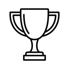 Simple trophy icon isolated on for winning a competition