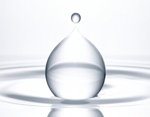 Droplet forms ripple