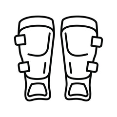 Shin guard isolated on for soccer player protection equipment