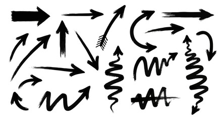 Unique hand-drawn arrows perfect for adding a creative touch to your design projects and presentations