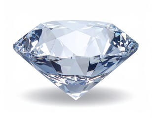Sparkling diamond, multifaceted cut, reflects light