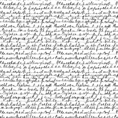 Elegant seamless pattern of old handwritten text perfect for vintage designs and sophisticated backgrounds
