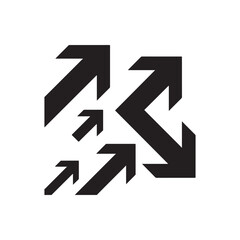 black arrow icon. vector eps 10