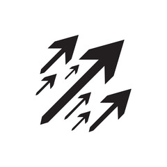 black arrow icon. vector eps 10