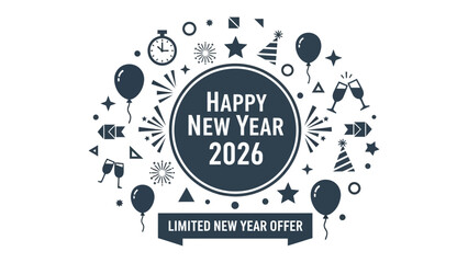 New Year's Celebration: a vibrant depiction of New Year's, with decorations and celebratory elements. this design showcases the excitement and joy associated with the beginning of a fresh year