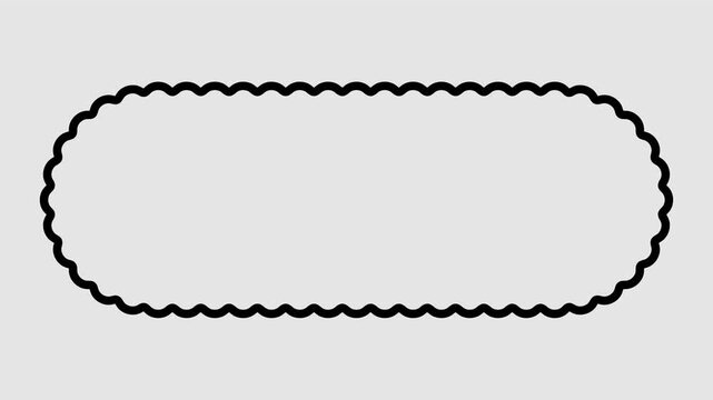 Geometric decorative frames or stickers in the shape of a circle with a wavy or zigzag edge graphic animation. Alpha channel. Transparent background motion design. 4K resolution