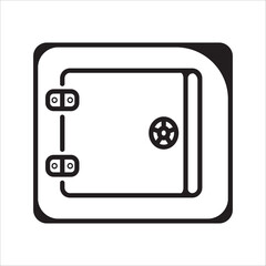 A safe or sturdy metal cabinet with a secure locking mechanism and combination lock symbolizes financial security, banking, protection of valuable assets, and secure data storage.