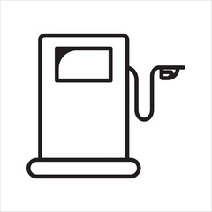 Fuel dispensers or gas pumps with hoses and nozzles attached represent motor vehicle refueling, transportation costs, energy consumption, and the concept of gas station services.