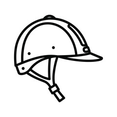 Equestrian helmet for horse riding isolated on