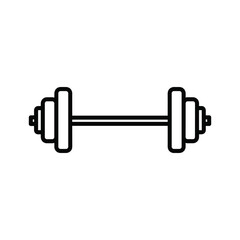 Dumbbell line icon isolated on, weightlifting sport tool