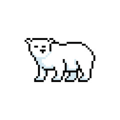 white polar bear pixel art