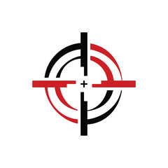 Sharp target with red and black design elements for precision marketing, strategic alignment, and focused business goals - aim high and achieve success