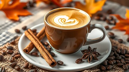 International coffee day coffee banner cup of coffee close up