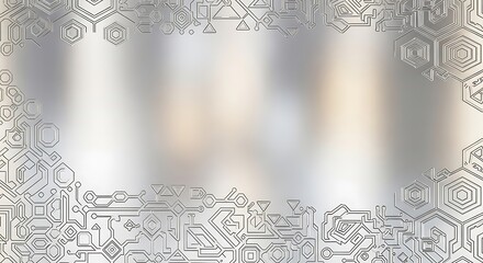 Silver Tech Circuitry Abstract Background