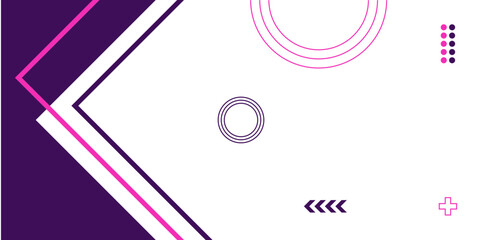 Fototapeta premium Modern Digital Geometric Abstract Background with Negative Space