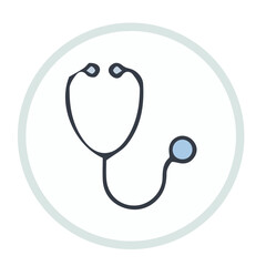 stethoscope on white background