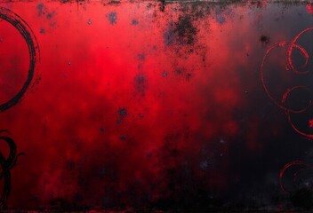 Grunge background with red paint