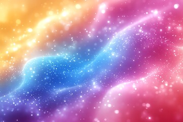 Obraz premium Colorful Galaxy Abstract Background with Glowing Light Streaks and Sparkling Stars Texture