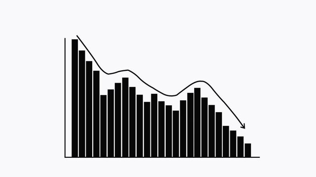 Upward Trending Business Growth Bar Chart Animation for Financial and Corporate Success