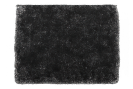 Distressed black texture overlay with grunge elements for artistic effects, transparent background, adding dust and film grain