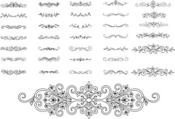 Vintage Floral Divider Set.eps