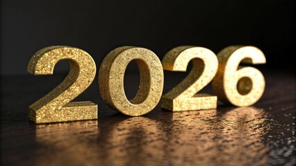 Golden Glitter 2026 New Year Celebration Background