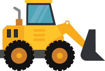loader and bulldozer vector 