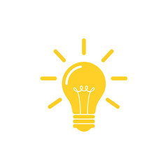 Creative light bulb idea concept icon drawing inspiration innovation vector illustration
