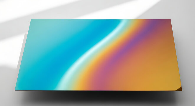 Abstract colorful gradient surface, isolated on white background