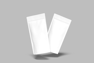 Standing Pouch Packaging Blank Mockup design with shadow